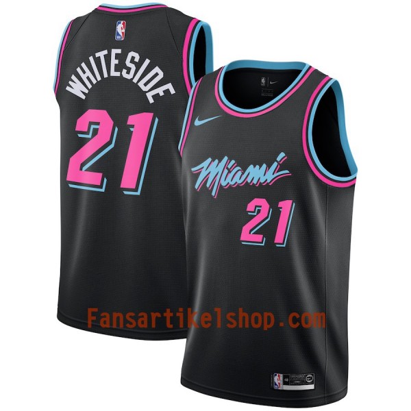 Miami Heat Trikot Hassan Whiteside 21 2018-19 Nike City Edition Schwarz Swingman - Herren Miami Heat Trikot Hassan Whiteside 21 2018-19 Nike City Edition Schwarz Swingman - Herren
